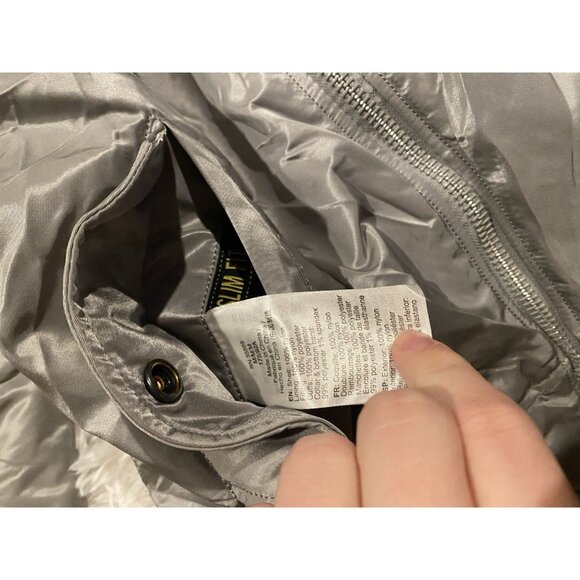 80s Alpha Industries MA-1 Intermediate Flyer Man’s Reversible Grey Bomber Jacket - Picture 4 of 9